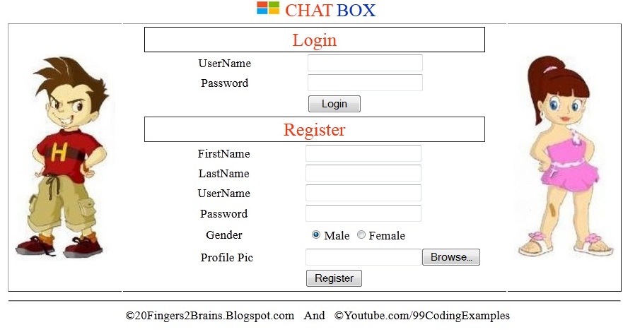 Online Chatting Profile Page of ChatBox with Online Friends