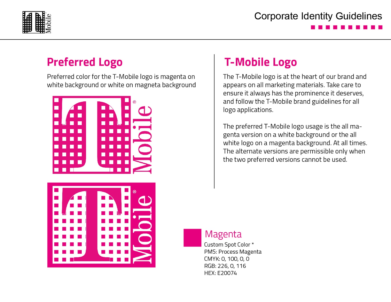 01010011portfoliolab T Mobile Corporate Identity