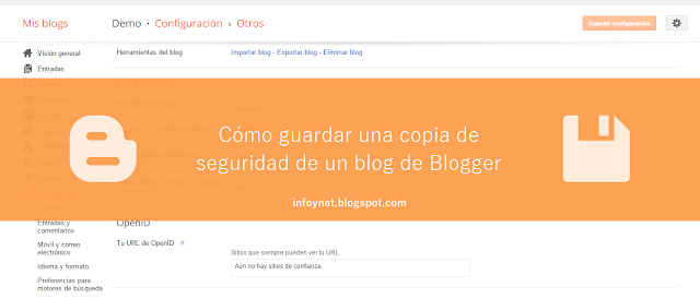 Cómo guardar una copia de seguridad de un blog de Blogger