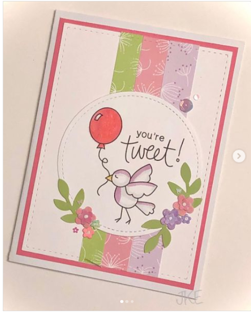 You're tweet by Jennifer K. features the digital bird freebie by Newton's Nook Designs; #inkypaws, #newtonsnook, #springcards, #cardmaking, #birdcards