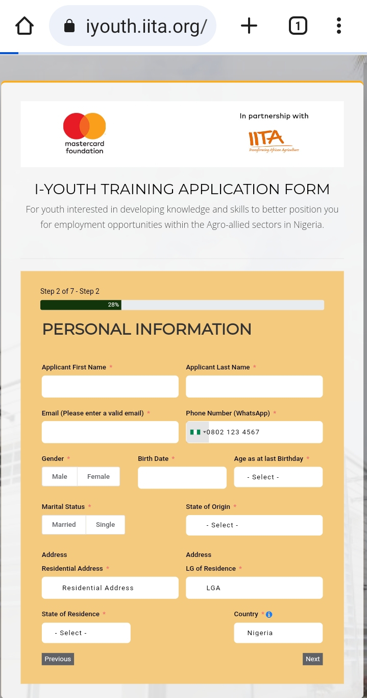 I-Youth Training Application Form Open for OND, HND, BSc, BEd, BA, MSc, MA and PhD Holders