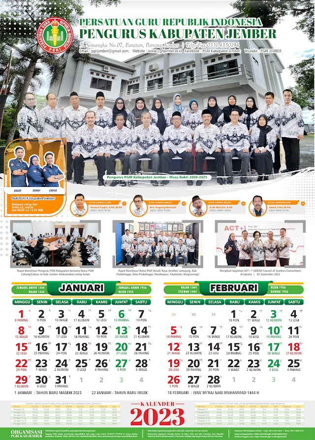 Kalender PGRI JEMBER 2023