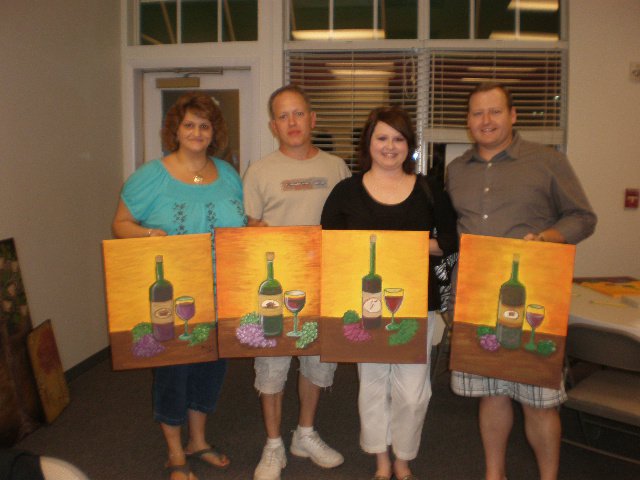 GREAT!!! it went  Decisions: Party glass classes First painting wine Painting and Decorative