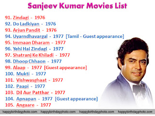 sanjiv kumar movie list 91 to 105