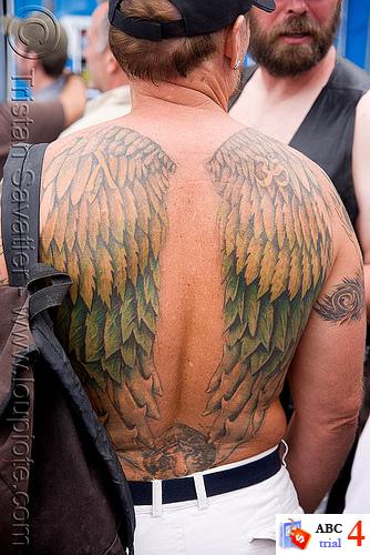 Angel tattoos are not always done for religious or memorial reasons