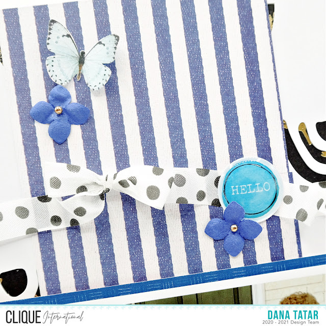 How to Use Ribbon to Cover Paper Seams on a Scrapbook Layout