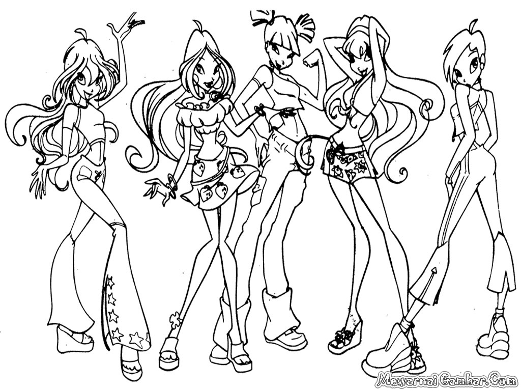  Mewarnai  Gambar  Winx Club Mewarnai  Gambar 