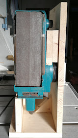 struttura per levigatrice a nastro smerigliatrice verticale in legno fai da te home made