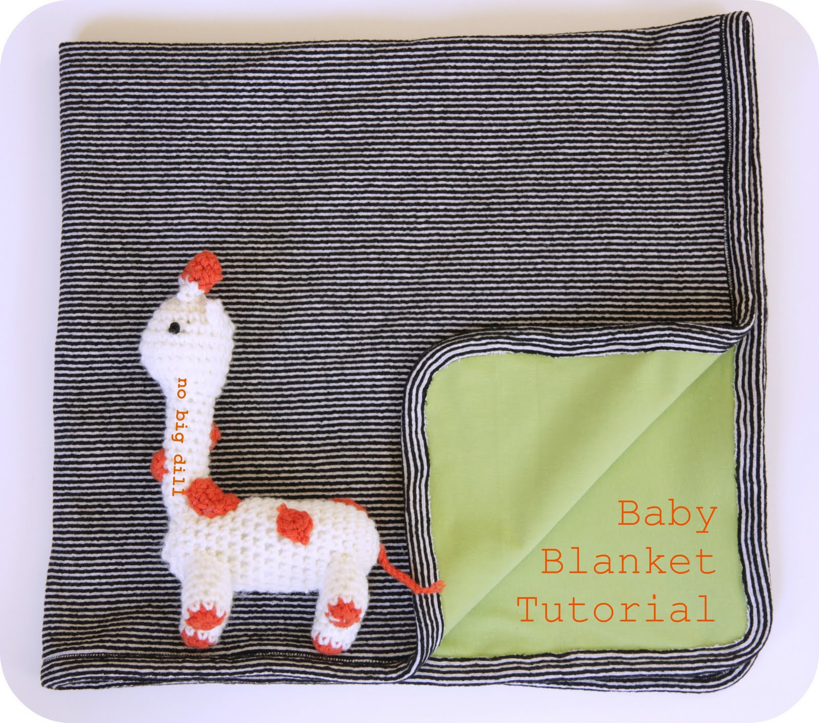 No Big Dill Baby Blanket Tutorial