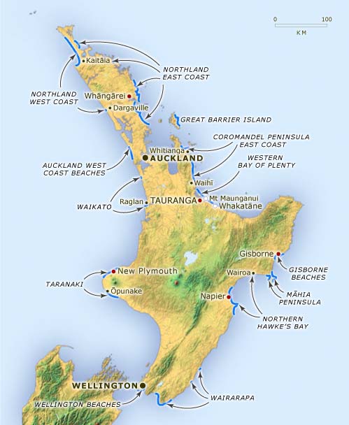 Regional Map of North Island