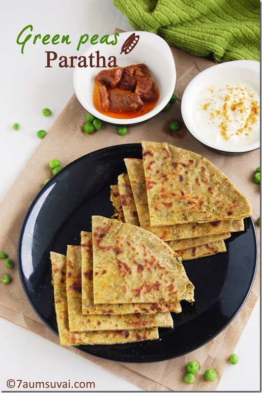 Green peas paratha pic 2