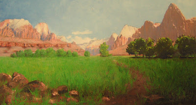 1903 painting by Frederick Dellenbaugh painting of Zion National Park