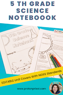 5th Grade Interactive Science Notebook Set Up System