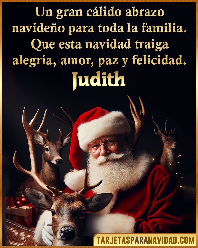 Tarjetas Navideñas personalizadas para Judith