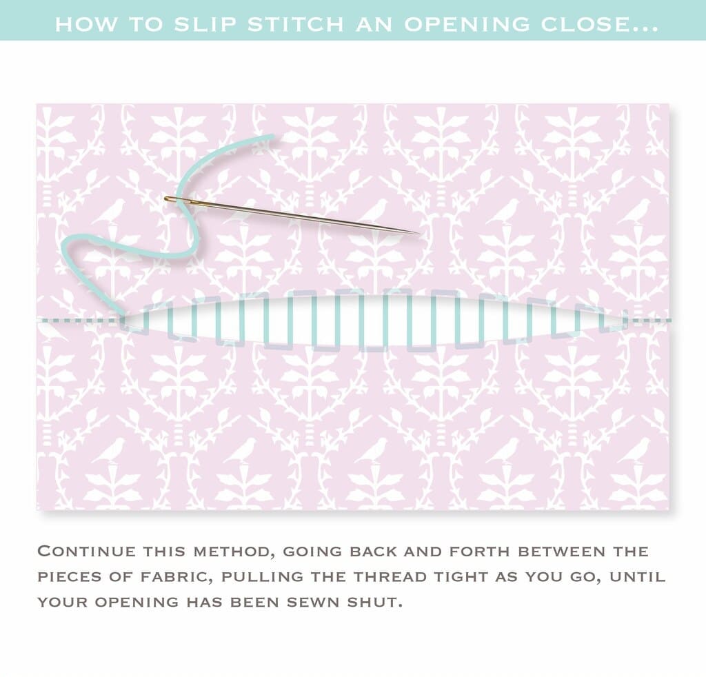 How to Slip Stitch an opening close