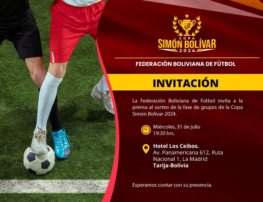 SORTEO EN COPA SIMÓN  BOLÍVAR 