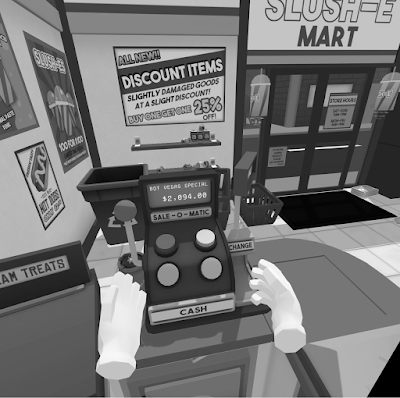 VR experience in greyscale