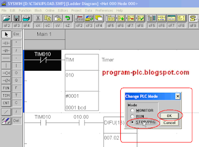 Change PLC Mode STOP/PRG