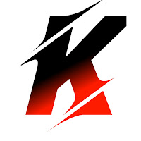 Alphabet K with creative Font(Red & Black)