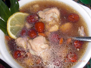 kurma herba Sup ayam chinese cina style sup ayam