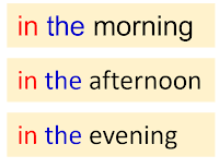 Prepositions of Time for the Present