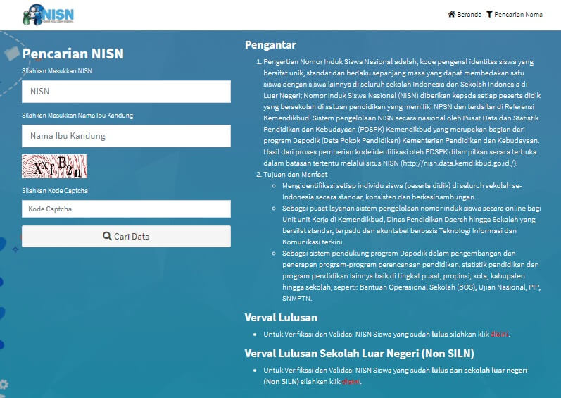 cara mudah cek nisn siswa