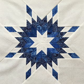 Blue & White Lone Star Block