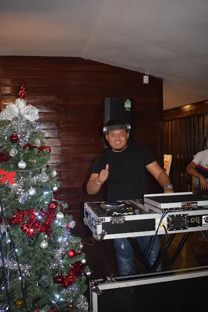 " DJ playing in restaurant Kokobana Paramaribo on a Saturday night."