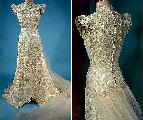 Vintage Lace Wedding Dresses with sleeves