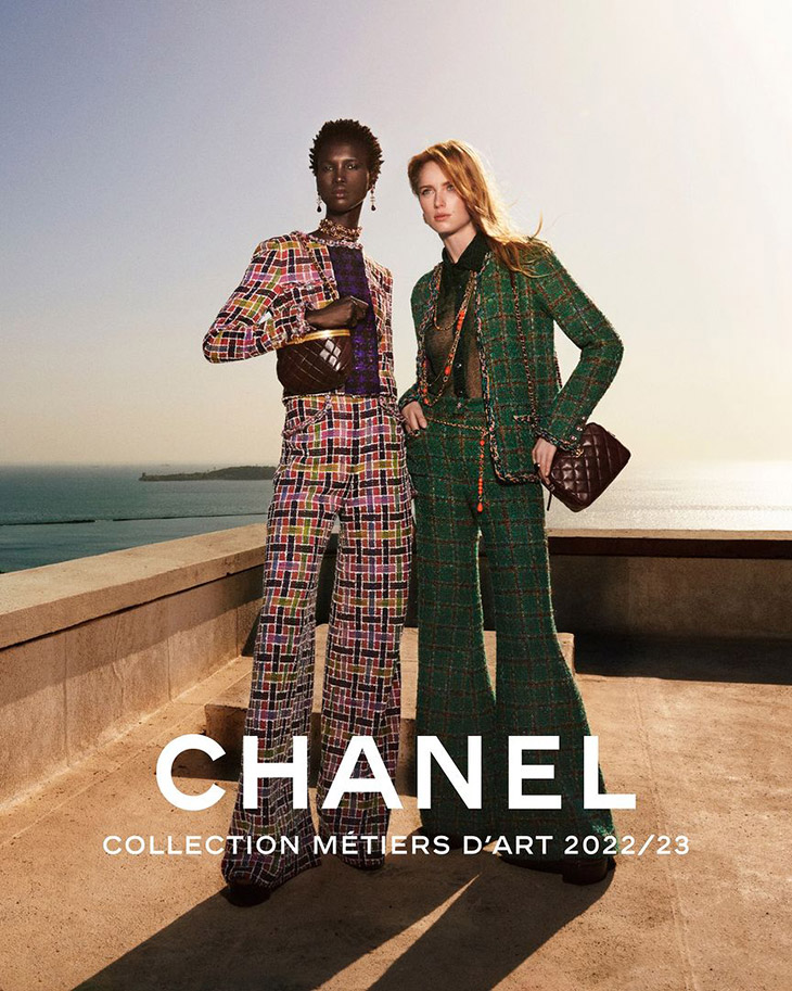 Amar Akway & Rianne van Rompaey Model Chanel Pre-Fall 2023 Collection