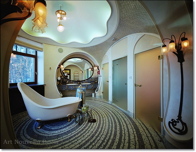 Art Nouveau Decor Style Bathroom