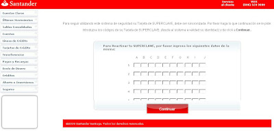 Intento de fraude con Santander.cl