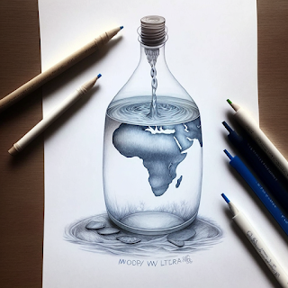 world water day pencil sketch