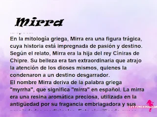 ▷ Significado del nombre Mirra