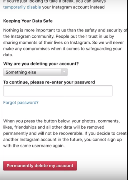 5 Easy Step |how to delete Instagram account on iPhone  permanently & temporarily| (2020)-Pkresearcher