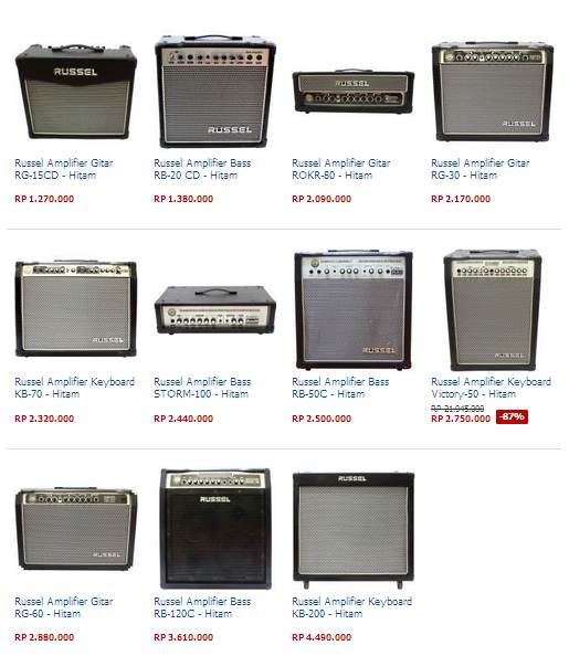 Daftar Harga Amplifier Gitar Russel Terbaru