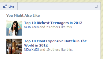 facebook recommendations bar for wordpress
