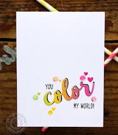 Sunny Studio Stamps: Color Me Happy Rainbow Color Card by Vanessa Menhorn