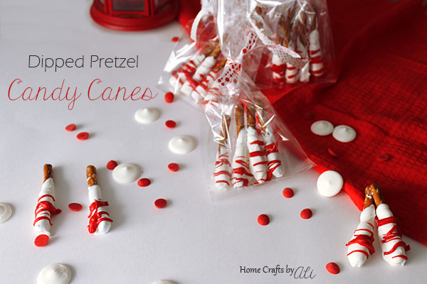 easy diy gift treats dipped pretzel candy cane