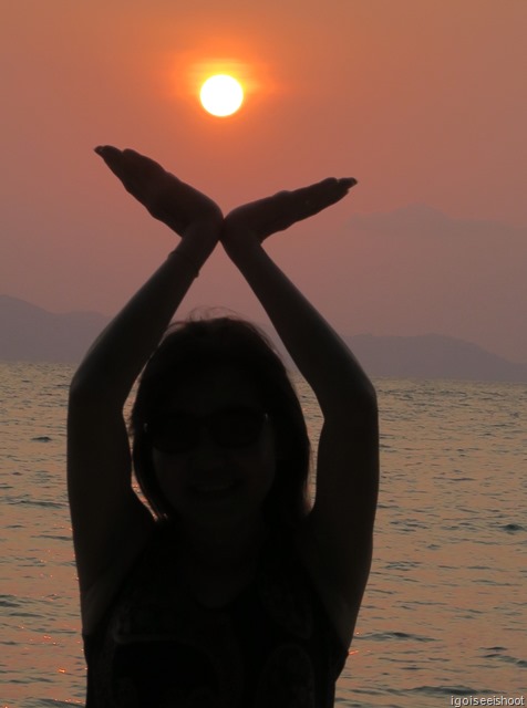 Setting sun at Klong Muang Beach, Krabi