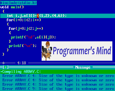 Initializing Two-Dimensional Array