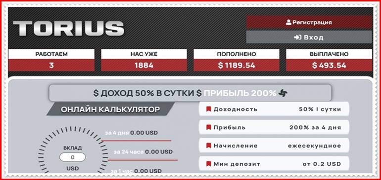 Мошеннический сайт torius.pro – Отзывы, развод, лохотрон? Мошенники