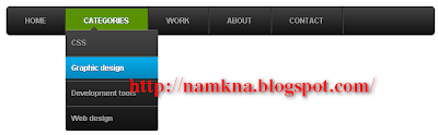 Menu xổ dọc một cấp Style 3 bằng CSS 3 cho blogspot - hy http://namkna.blogspot.com/