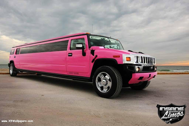 pink hummer limousine luxury_cars_wallpapers