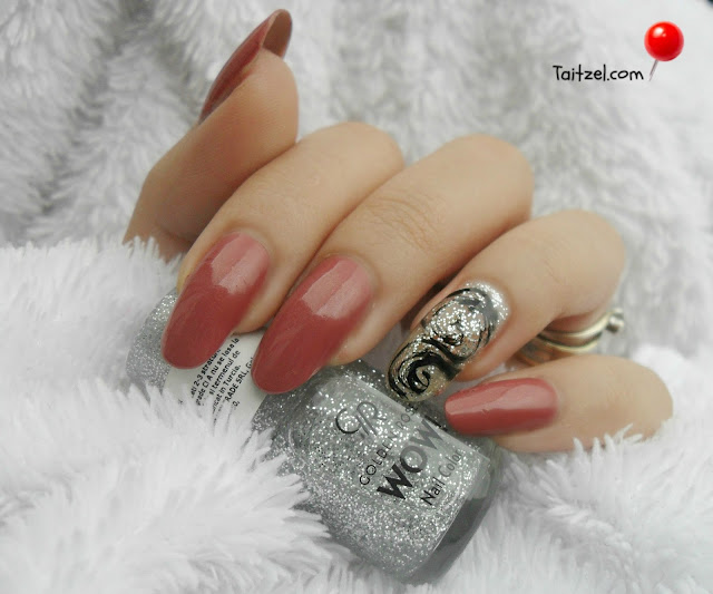 Manichiura de toamna cu sclipici autumn nails