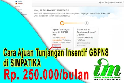 Cara Ajuan Tunjangan Insentif GBPNS di SIMPATIKA  Cara Ajuan Tunjangan Insentif GBPNS di SIMPATIKA