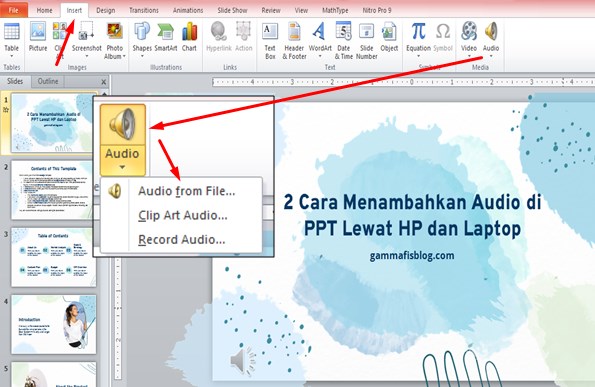 Cara Menambahkan Audio di PPT