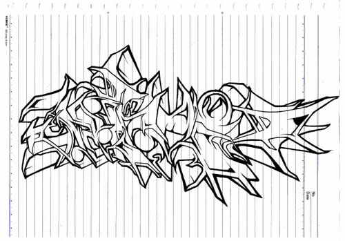12 Graffiti Drawings in Paper 