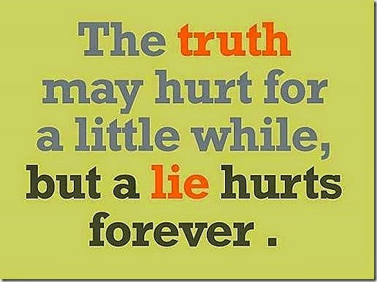 The Truth May Hurt For A Little While I Believe In Telling The Truth