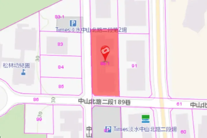 法拍屋地籍圖–公園居法拍屋.淡水區中山北路二段189巷36號3樓 公園居法拍屋地籍圖2